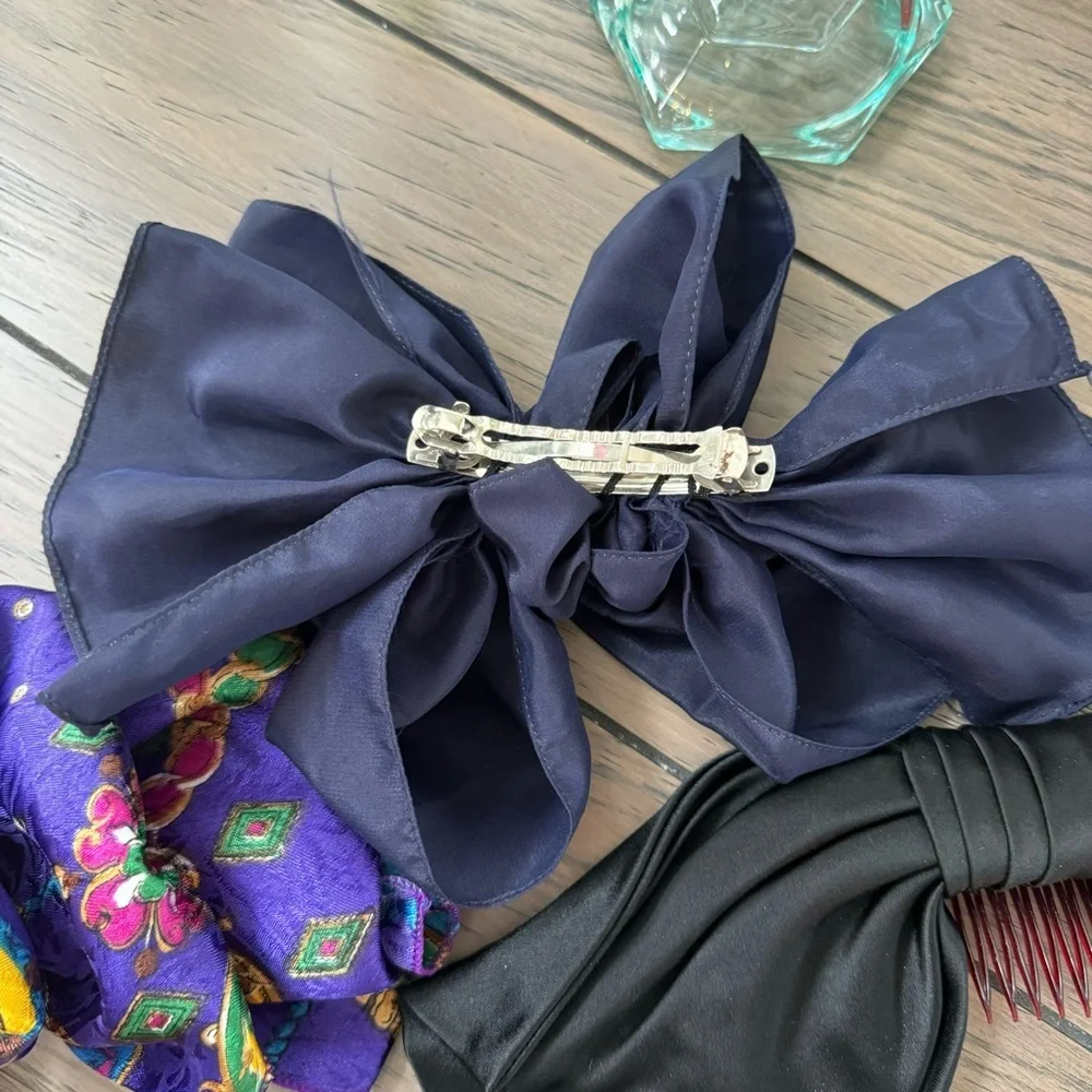 Lot of 4 Vintage 80’s giant hair bows